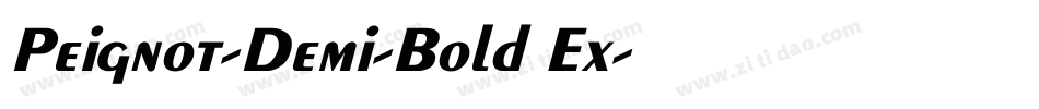 Peignot-Demi-Bold Ex字体转换